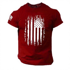 Camiseta con gráfico patriótico de la bandera estadounidense desgastada - Product Image 4