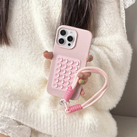 Coque de téléphone à ventouse motif cuir avec cordon pour iPhone 17 16 Air Pro Max – Offre Spéciale