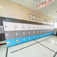 Casiers de sport faciles à assembler E-380-500 en plastique ABS imperméable pour l'école, avec serrure électronique, casiers pour étudiants