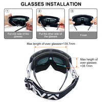 Lunettes de soleil de sport pour la neige, protection UV400, lunettes de ski et de snowboard, fonction anti-buée, verres cylindriques, lunettes de ski OEM, logo personnalisé
