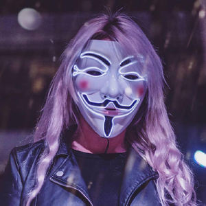 서클 엘 와이어 빛나는 마스크 빛나는 LED 라이트 쿨 크리스마스 생일 코스프레 마스크 - Product Image 6