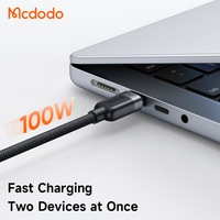 Câble magnétique USB-C Mcdodo 738 100W, distribution intelligente de l'énergie, charge de deux appareils, PD3.0, conception anti-emmêlement pour ordinateur portable/téléphone