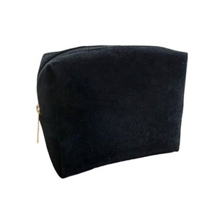 Su misura eco-friendly tessuto di velluto a prova di polvere cerniera morbida maniglia piccola capacità signora cosmetica e per la custodia - Product Image 5