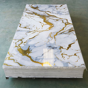 Профессиональное производство: Декоративный ПВХ-лист с УФ-покрытием под мрамор, 1.22*2.4 м, 2.8 мм, для внутренней отделки, глянцевый, экологичный, водонепроницаемый, с возможностью резки - Product Image 4