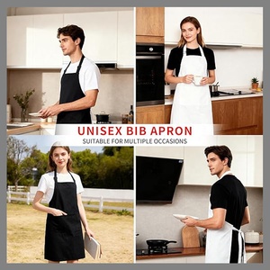 Delantales Personalizados al por Mayor para Hombre y Mujer, Delantales Lisos con 2 Bolsillos para Cocina, Restaurante, Pintura, Dibujo, Barbacoa, Peluquería - Product Image 4