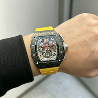 Nouvelle Montre Mécanique Automatique Homme Modèle 2026, 22mm, Aiguilles Lumineuses, Étanche, Tendance, Luxe, Bracelet Silicone pour Hommes