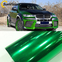 Miroir chrome voiture wrap film vinyle auto-adhésif de voiture de meilleure qualité peau de corps complet autocollant PVC matériel avec bulle libre 1.52*30m