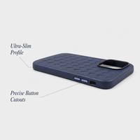 Étui de téléphone en cuir PU tressé fait main en gros, motif tressé, doublure en microfibre, anneau de précision pour appareil photo, logo personnalisé OEM