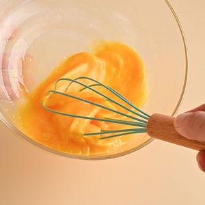 Màu Gỗ Xử Lý <span class=keywords><strong>Silicone</strong></span> Cầm Tay <span class=keywords><strong>Whisk</strong></span> Hướng Dẫn Sử Dụng Chất Lỏng <span class=keywords><strong>Whisk</strong></span> Stick Kem Beater Nhà Bếp Hộ Gia Đình Công Cụ - Product Image 4