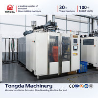 Machine d'extrusion de soufflage automatique de bouteilles de détergent en plastique HDPE de haute configuration 1L 2L avec débavurage