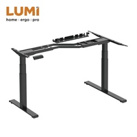Mobilier de bureau à 2 pieds en forme de L Bureau assis-debout automatique à double moteur réglable pour le Canada