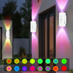 Lámpara de Gabinete Magnética Recargable, Lámpara de Pared Colorida con Sensor Inteligente de Cuerpo Humano, Lámpara de Ambiente con Doble Cabezal y Degradado para el Hogar - Product Image 2
