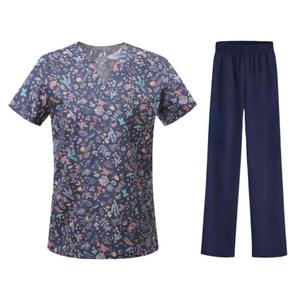 Conjuntos de Uniformes Médicos Unisex de Algodón Tejido con Estampado Personalizado y Diseño de Camiseta con Dibujos Animados - Product Image 6