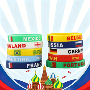 Bracelets en silicone drapeau national pour événements de football en Amérique du Nord 2026 – Collection pour fans - Product Image 1