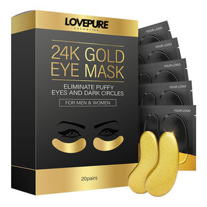 Logotipo privado Nenhum MOQ Folha de massagem sob o tapa-olho cosméticos naturais sem efeito colateral ouro <span class=keywords><strong>eye</strong></span> mask para Puffiness - Product Image 3