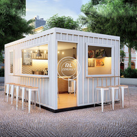 Magasin mobile extensible en vente, 10 pieds, 20 pieds, bar et café contemporain en conteneur pop-up, magasin modulaire mobile, maison de commodité