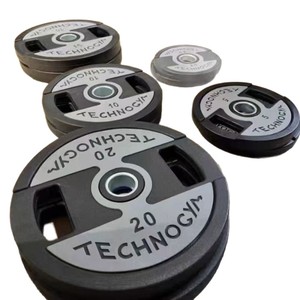 Juego de Discos de Pesas Recubiertos de Goma de Hierro Fundido de 50 mm, Resistentes al Desgaste, para Levantamiento de Pesas, para Gimnasios Comerciales y Uso Doméstico - Product Image 2