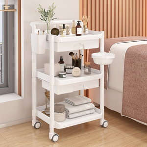 Beauty <b>Cart</b> Beauty Salon Specific Handcart <b>Tool</b> <b>Cart</b> Instrument Eyelash Nail Art Hairdressing Storage Rack - Product Image 3