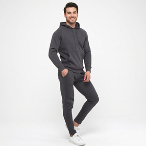Training and Jogging Wear Men Pullover Tracksuit In Solid Color 100% Cotton Fabric Made Men Pullover Tracksuit - Product Image 2