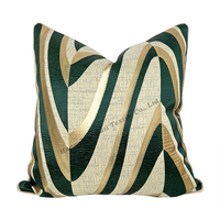 Vente chaude personnalisé soyeux solide écologique décoratif abstrait Jacquard coussin jeter taie d'oreiller cas 45x45cm 50x50cm maison