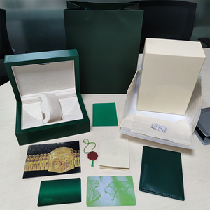 Boîte à montre verte de luxe, ensemble complet avec sac, <span class=keywords><strong>livret</strong></span>, cartes, emballage de rangement de montre haut de gamme - Product Image 3