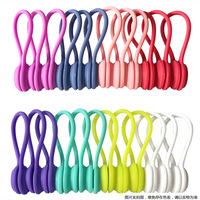 Attaches magnétiques réutilisables en silicone pour câble magnétique en caoutchouc pour l'électronique