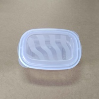 Conteneur de stockage alimentaire ovale profond transparent jetable de 1220 ml en PP de qualité alimentaire avec couvercle gaufré pour nouilles, sushis, hamburgers, pain