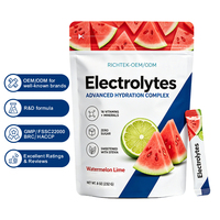 Poudre d'électrolytes RICHTEK en sachets d'hydratation, faible en calories, électrolytes cétogènes, sans OGM, sans gluten et sans sucre