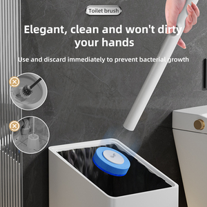 <span class=keywords><strong>Spazzola</strong></span> per <span class=keywords><strong>WC</strong></span> Multifunzionale Ecologica con Testa Sostituibile a Pressione, Strumento di Pulizia per Bagno - Product Image 5