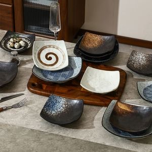 Japanese Restaurant Sushi <b>Plate</b> <b>Black</b> White Porcelain Rectangle Glazed Microwave Safe Appetizer <b>Plate</b> Sashimi Tray Kitchen Dish - Product Image 2