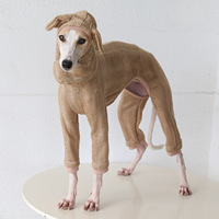 Tenue tricotée quatre pièces Petstyle Hiver Rétro en fil doux et chaud pour chien de compagnie, idéale pour le Bouledogue Italien et le Whippet