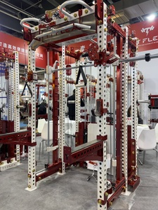 Smith Machine With Squat Rack Home Gym Equipment <b>Metal</b> Construction 140kg <b>Weight</b> Stack Fitness - Product Image 6