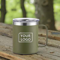Fiole à vide réutilisable en acier inoxydable personnalisée de 12oz 14oz 16oz 350ml tasse de camping isolée à double paroi sans BPA étanche avec couvercle