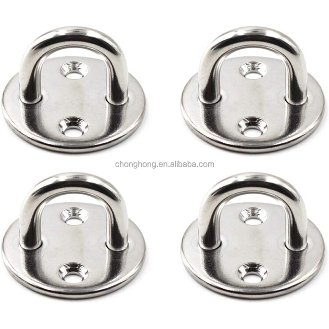 Heavy Duty Marine Stainless Steel Thick Ring Round Sail Shade Pad Eye Plate Boat Rigging SS316 Stainless Pad Eye Plate