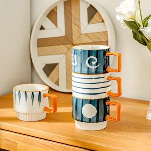 Tasses à lait en céramique japonaise peintes à la main, quatre modèles, prix abordable, style simple, pour femme, usage domestique - Product Image 3