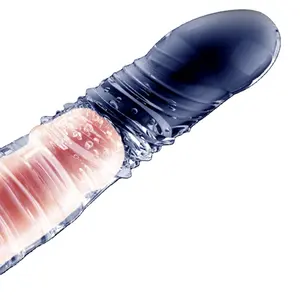 Elastic Penis Sleeve Reusable Soft Delayed Ejaculation Condoms Penis Dick Sleeve Adult Sex Toys For Men
