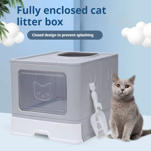 Bac à litière automatique pour chat de grande taille, entièrement fermé, style tiroir, anti-éclaboussures, en plastique PP, facile à nettoyer, grande capacité, pour animaux de compagnie - Product Image 4