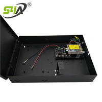 Wiegand Panneau de système de contrôle d'accès à deux portes avec carte WG TCP/IP avec boîtier d'alimentation 12V 5A Charge de localisation de batterie