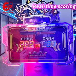 Machine <span class=keywords><strong>de</strong></span> jeu d'arcade en métal à monnayeur avec éclairage LED, jeu <span class=keywords><strong>de</strong></span> combat 2 joueurs, récompense par ticket, sortie <span class=keywords><strong>de</strong></span> tickets, langues anglais/espagnol - Product Image 2