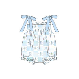 Combinaison sans manches pour bébé fille, motif fleurs et rayures, vente en gros, ensemble enfant SR34119 CUSTOM - Product Image 6