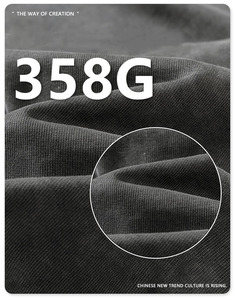 100% Cotton 358G Sweatpants Plain Flare Wide Leg Cargo Joggers Pants Cotton Mens Casual Jogging Sportswear Joggers De Hombres - Product Image 2