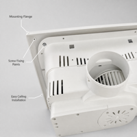 Chauffe-plat de plafond 550W à double lampe chauffante, éclairage LED 8W, protection contre la surchauffe, 220V à 240V, pour hôtel, maison, salle de bain