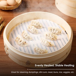 Jusen GJD4 - Tapete de Silicona Antiadherente, Ecológico, Plegable, Libre de BPA, Apto para Alimentos, Reutilizable, para Cocinar al Vapor, para Dumplings y <span class=keywords><strong>Bao</strong></span> - Product Image 4