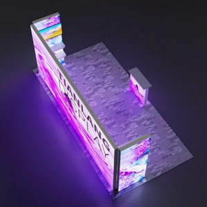 Tianlang Tianlang-12 Modular Booth Kit 10x10ft SEG Backlit Wall Case <b>Lights</b> for - Product Image 4