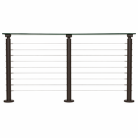Balustrade en câble à fixation latérale pour terrasse extérieure
