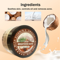 Crème exfoliante éclaircissante au lait de coco FDOB, hydratante et raffermissante, soin bio pour femmes, OEM, marque privée