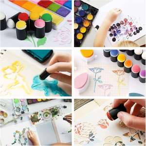 Outils de nail art DIY Ousure : Gabarit de dessin avec applicateur à tête ronde et carte en mousse pour la création de motifs et l'estampage d'encre - Product Image 6