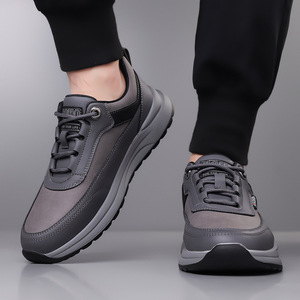 Chaussures de marche respirantes et légères pour hommes, bout rond, tige synthétique, doublure en mesh, semelle extérieure en caoutchouc, à lacets, talon bas, mode décontractée - Product Image 4