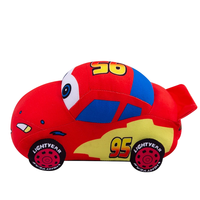 Peluche en forme de voiture Cadeaux pour garçons Voiture rouge Fabricant de jouets Voiture en peluche pour enfants