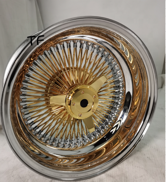 Kreuz Spitze Golddraht Räder, MG, TD, TD, TF, 13x7, 14x6, 14x7, 17x9, 13 14 15 16 17 18 19 20 22 Zoll, 72 80 100 Speichen, 1996Zoll